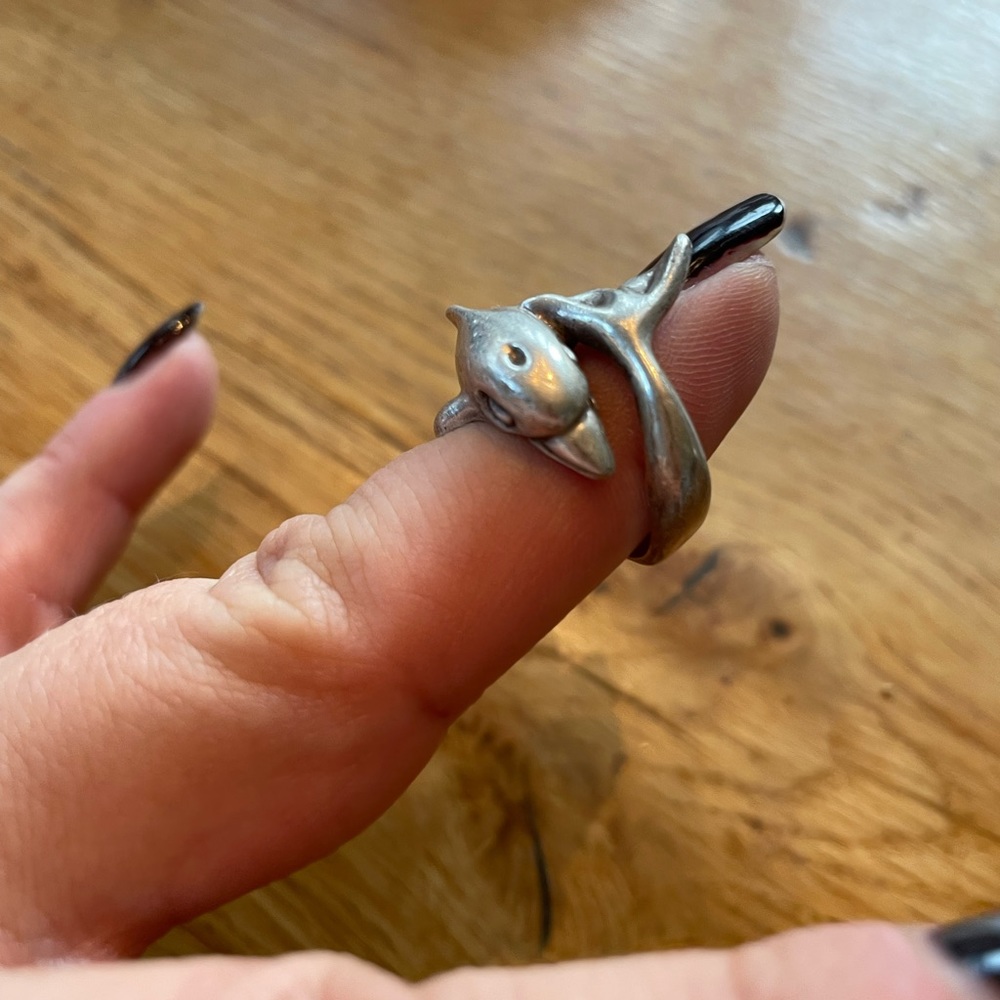 Silver dolphin ring - Picture 4 of 4
